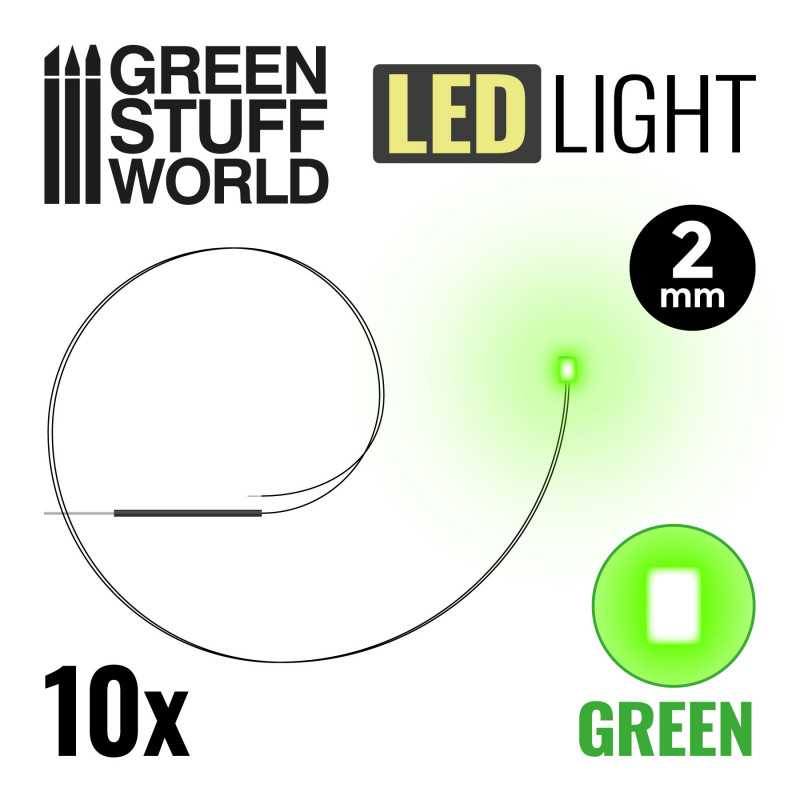 2mm LEDS - Green