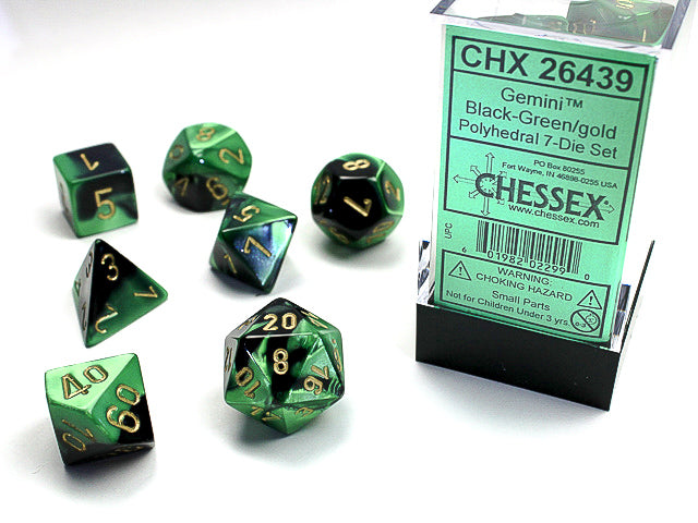 Chessex: Black-Green/Gold