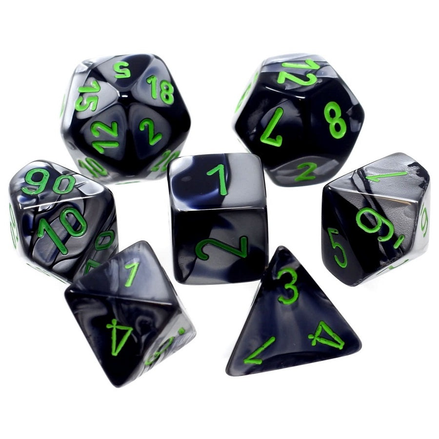 Chessex Mini: Gemini - Black-Grey/Green