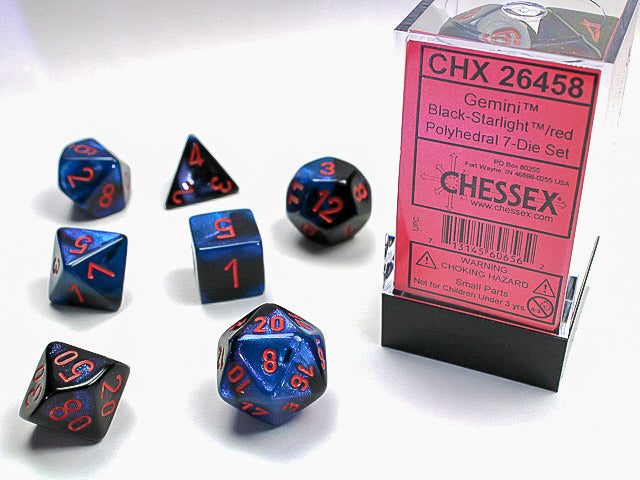 Chessex: Black-Starlight/Red
