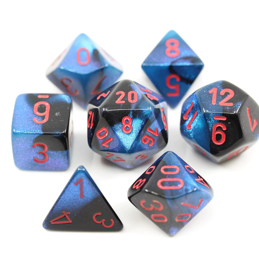 Chessex Mini: Gemini - Black-Starlight/Red