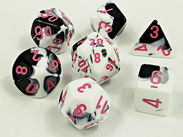 Chessex: Black-White/Pink