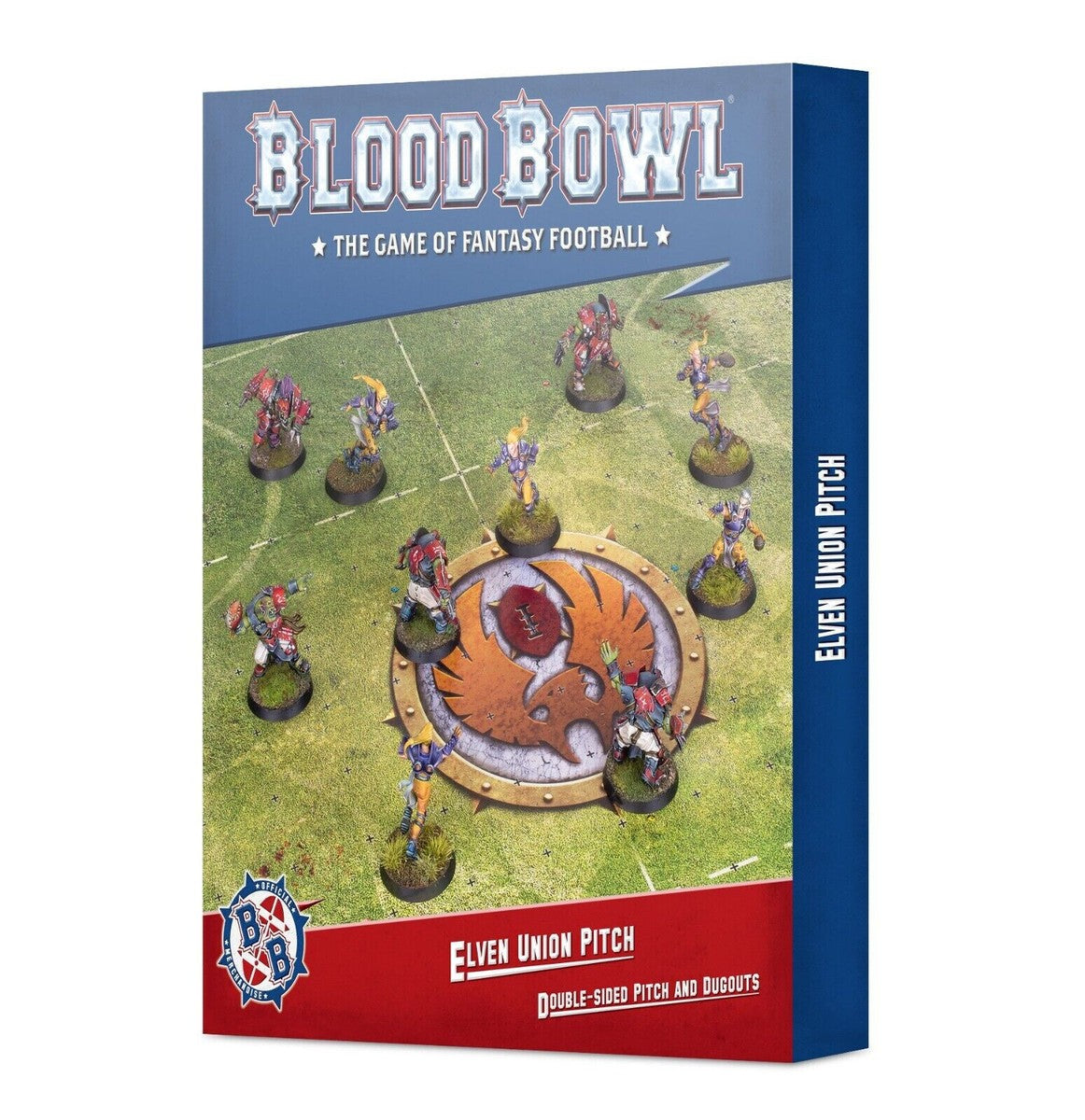 Blood Bowl Elven Union Pitch: Double Sided Pitch Dugouts