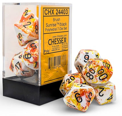 Chessex: Brush Sunrise/Black