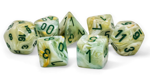 Chessex Mega-Hedral: Marble Green/Dark Green