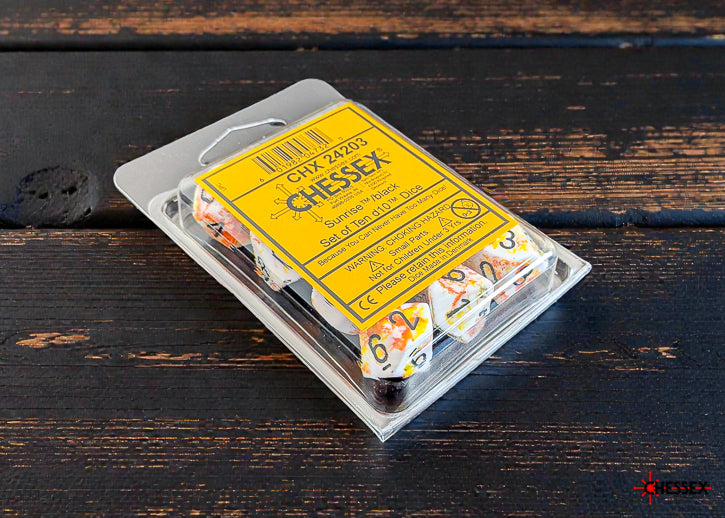 Chessex Ten d10 Pack: Sunrise/Black