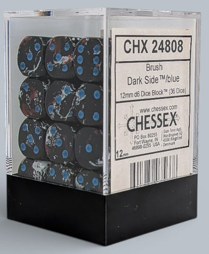 Chessex Thirty-Six d6 Pack: Brush Dark Side/Blue