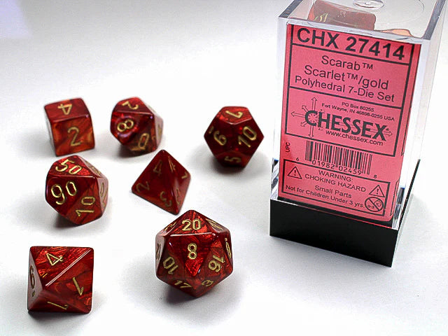 Chessex: Scarab Scarlet/Gold
