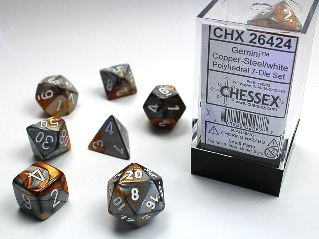 Chessex: Copper-Steel/White