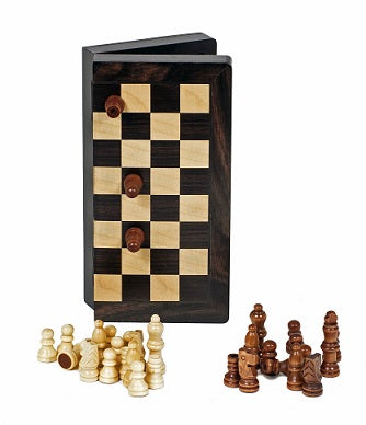 We Games - 8" Folding Magnetic Chess Set (Black)