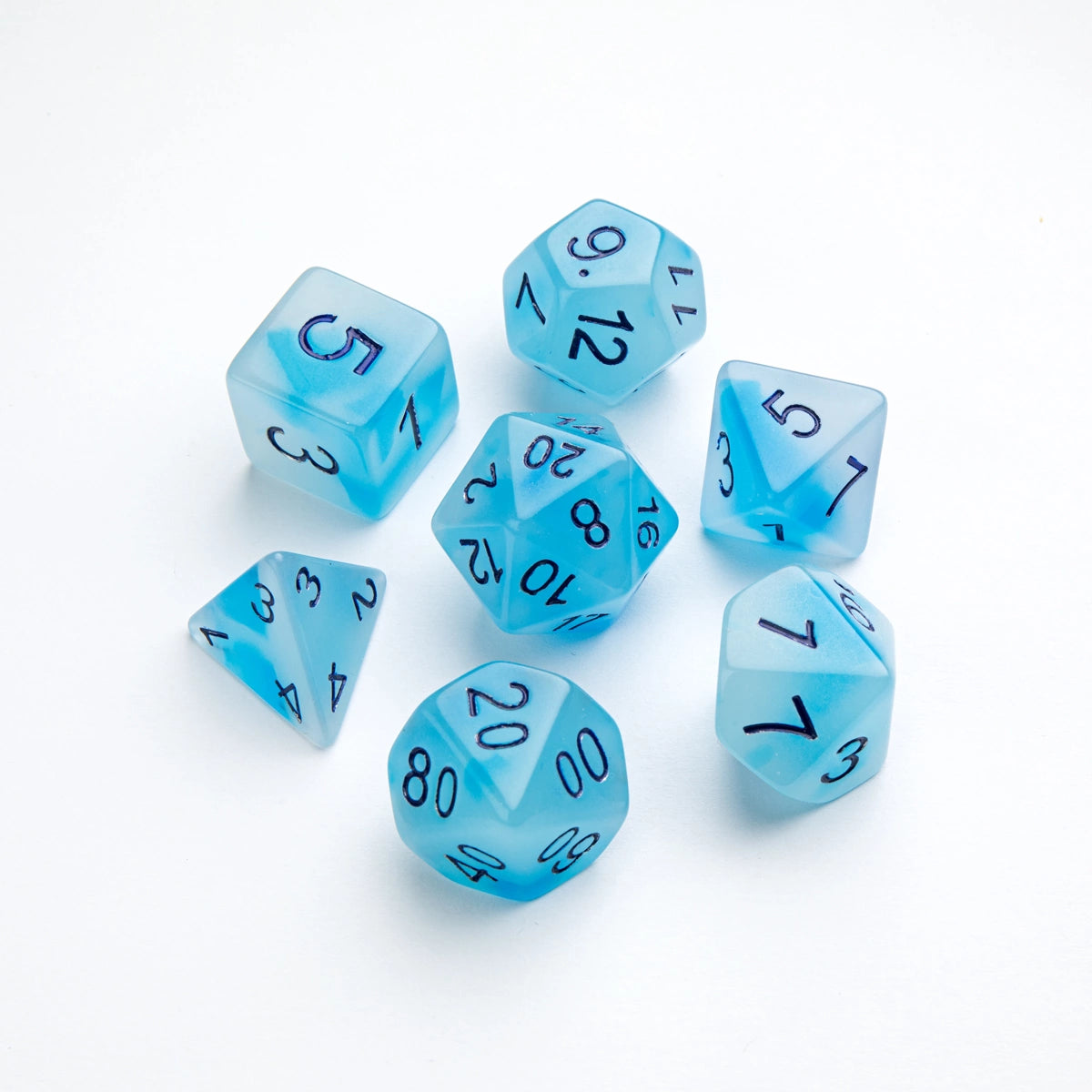 Gamegenic RPG Dice: Glow Series - Icy Crumbs