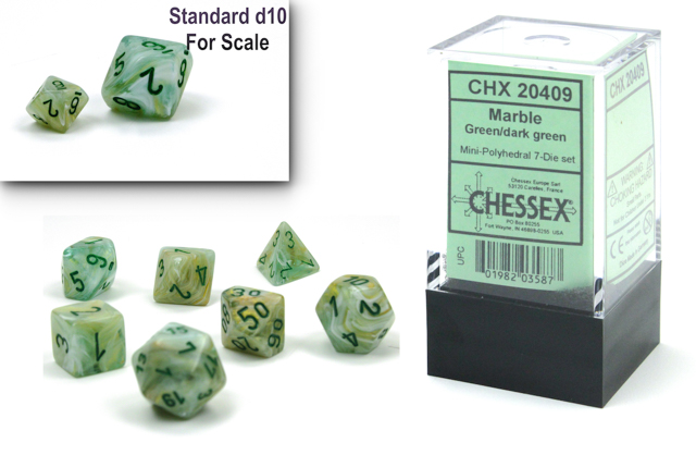 Chessex Mini: Green/Dark Green