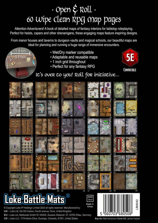 Loke Battle Mats - Big Book of Battle Mats - Rooms, Vaults & Chambers