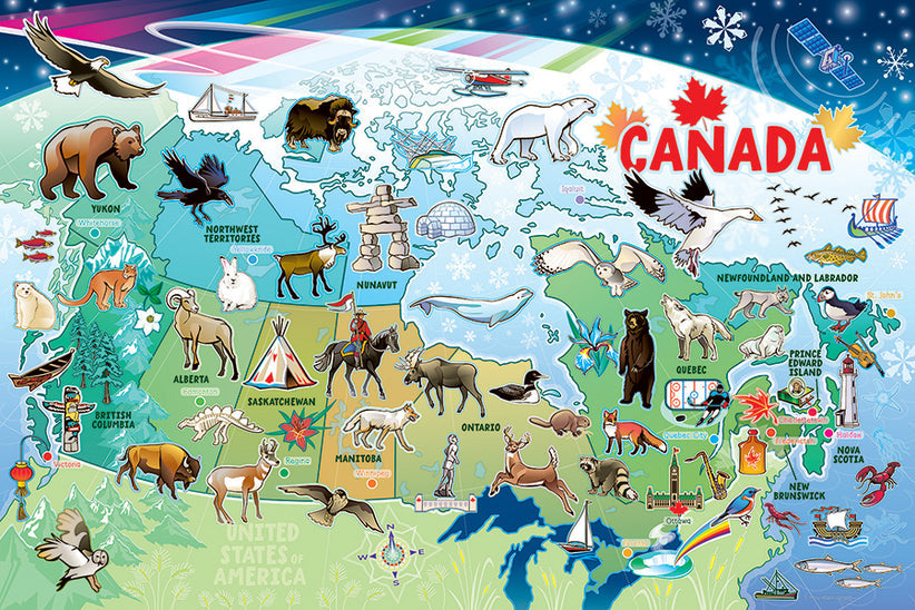 Map of Canada - 35 Piece Floor Puzzle