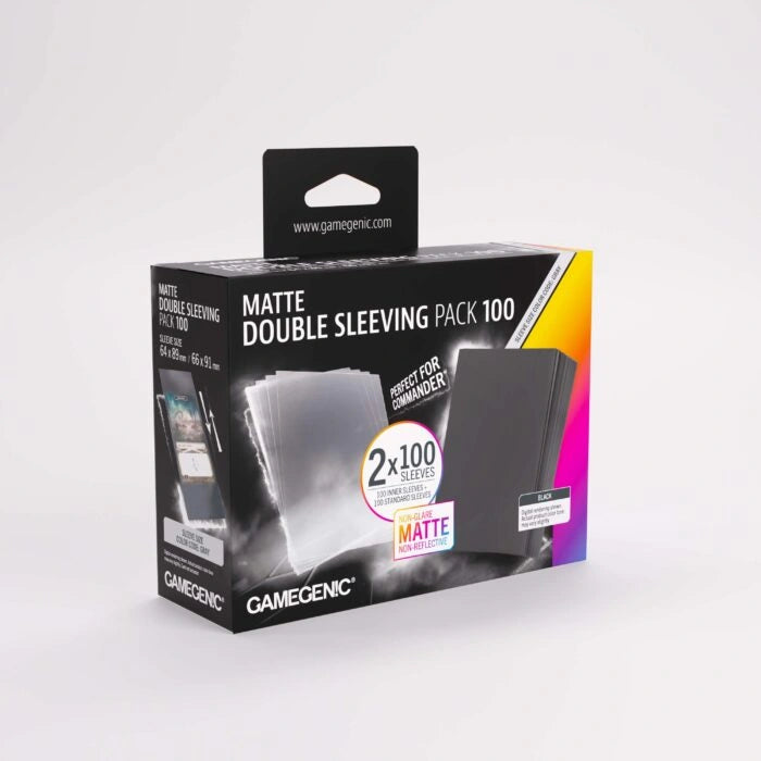 Matte Double Sleeving Pack 100 (Clear/Black)