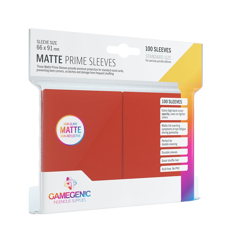 Matte Prime Sleeves 100 (Red)