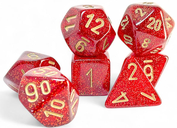 Chessex Mega-Hedral: Glitter Ruby/Gold