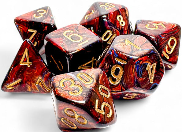 Chessex Mega-Hedral: Scarab Blue Blood/Gold