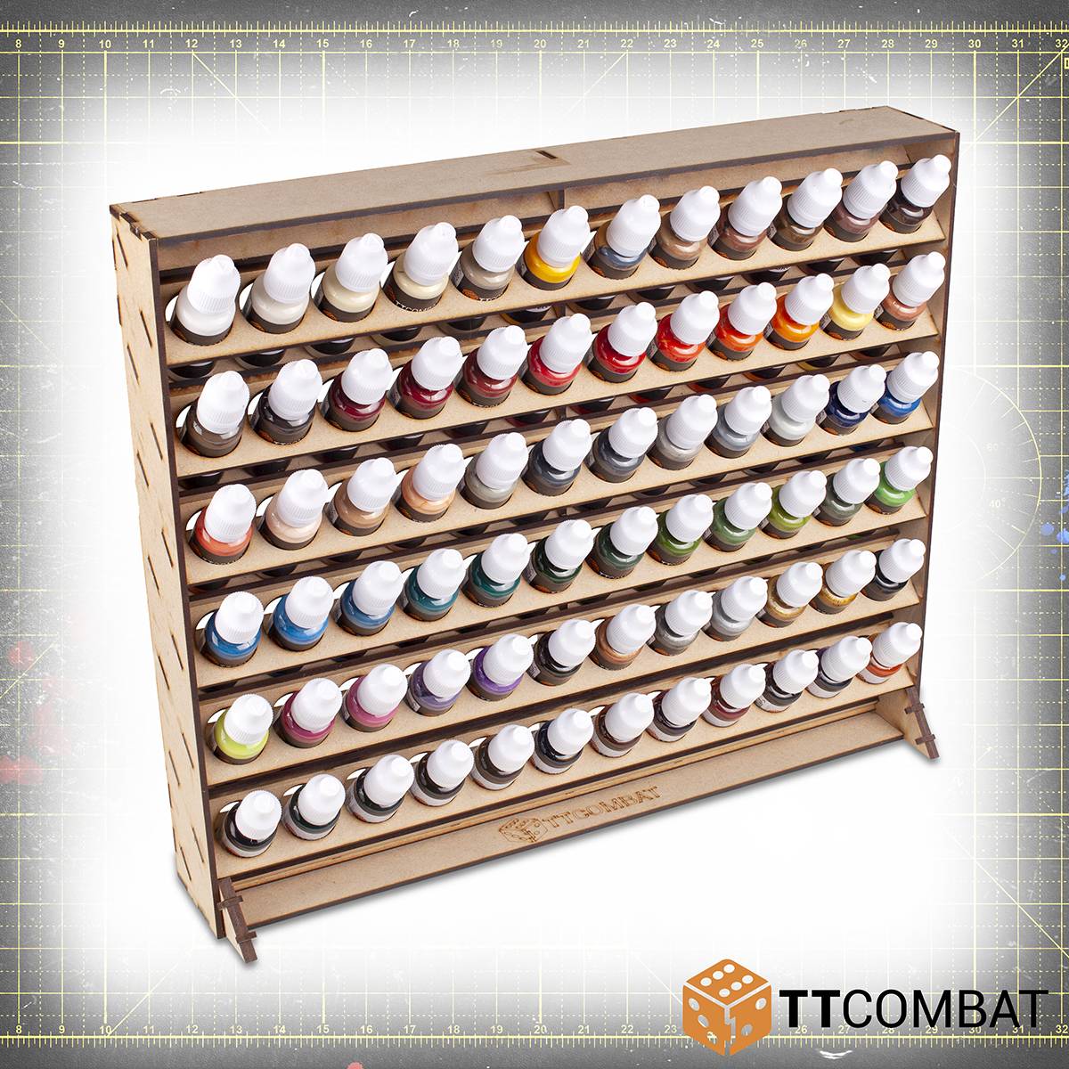 Tabletop Scenics & Vallejo Paint Rack 72