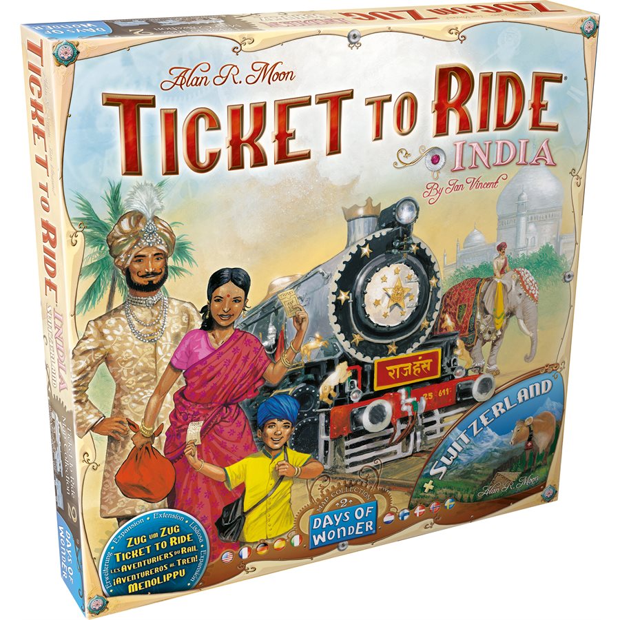 Ticket To Ride Map #2: India & Switzerland