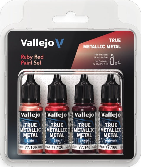 True Metallic Metal - Ruby Red Paint Set