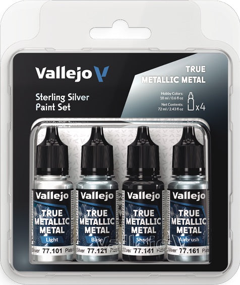True Metallic Metal - Sterling Silver Paint Set
