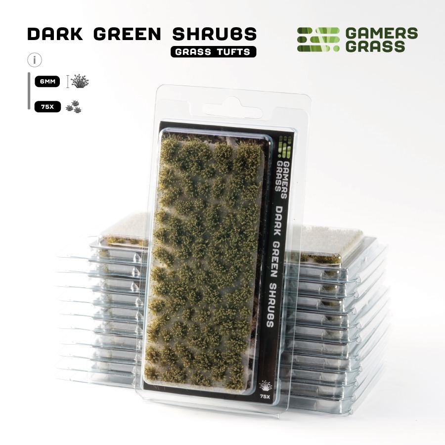 Tufts - Dark Green Shrubs