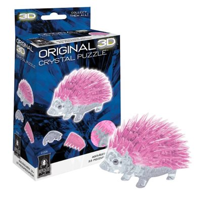 3D Crystal Puzzle: Pink Hedgehog