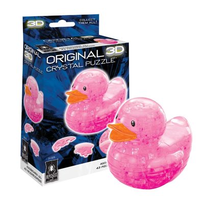 3D Crystal Puzzle - Pink Rubber Duck