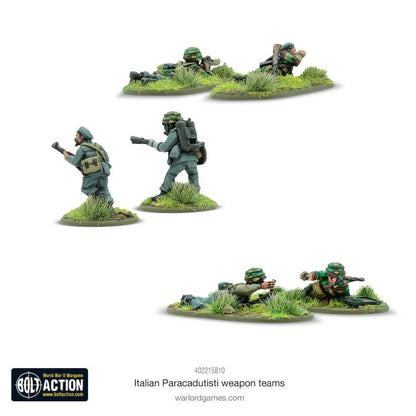 Italian Paracadutisti - Flamethrower, Sniper, Light Mortar Teams (metal)
