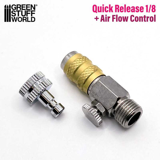 Airbrush 1/8" Quick Release Adaptor + Air Flow Control