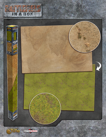 Battlefield In A Box - Desert/Grass Playmat (48"x72")