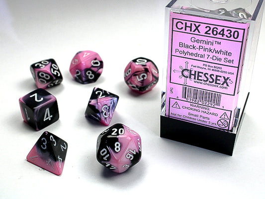 Chessex: Black-Pink/White