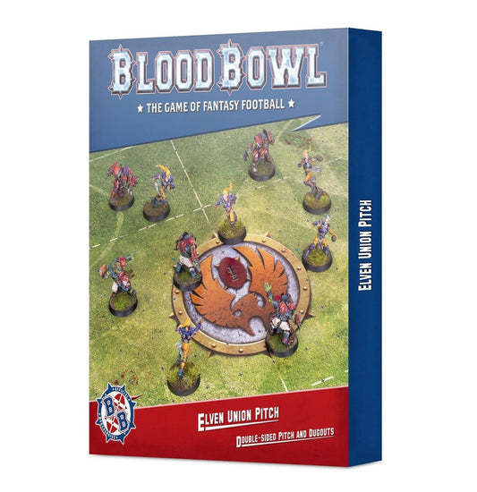 Blood Bowl Elven Union Pitch: Double Sided Pitch Dugouts