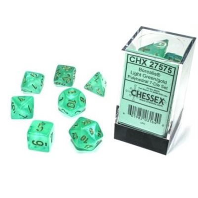 Chessex: Borealis Light Green/Gold