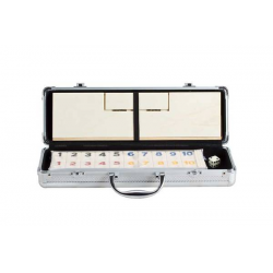 CHH Games - Deluxe Rummy in Aluminum Case (With Wooden Tracks)