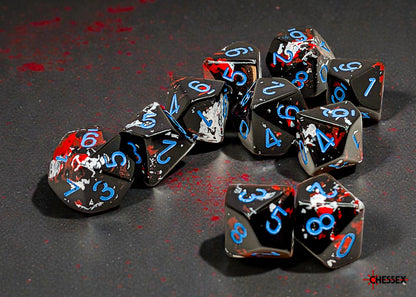 Chessex Ten d10 Pack: Brush Dark Side/Blue