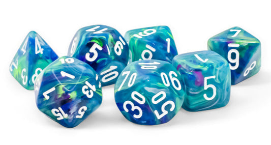 Chessex Mega-Hedral: Festive Waterlily/White