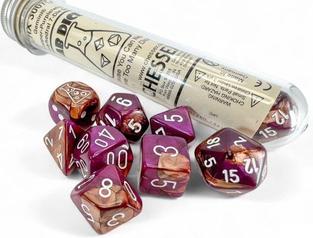 Chessex Lab DIce: Gemini Copper-Purple/White