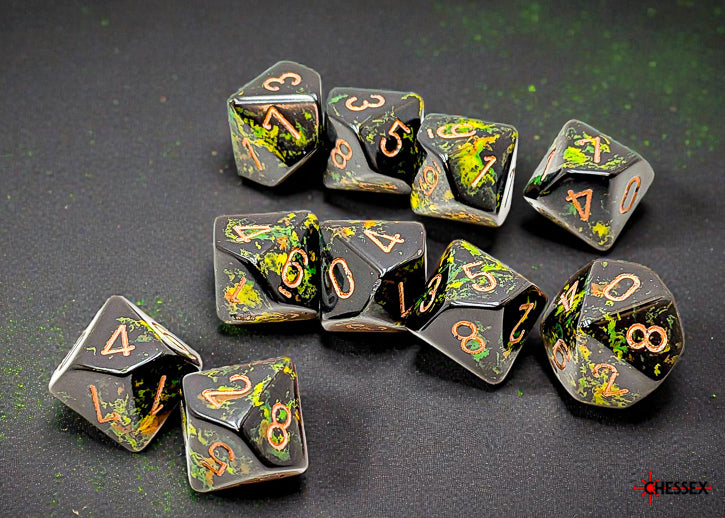 Chessex Ten d10 Pack: Deep Forest/Gold