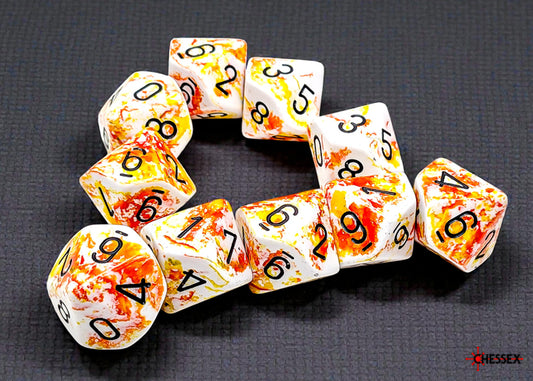 Chessex Ten d10 Pack: Sunrise/Black