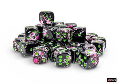 Chessex Thirty-Six d6 Pack: Brush Paintball/Green