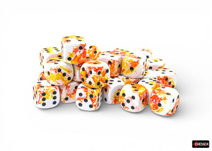 Chessex Thirty-Six d6 Pack: Brush Sunrise/Black