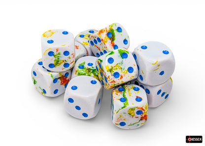 Chessex Twelve d6 Pack: Brush Breezy/Blue