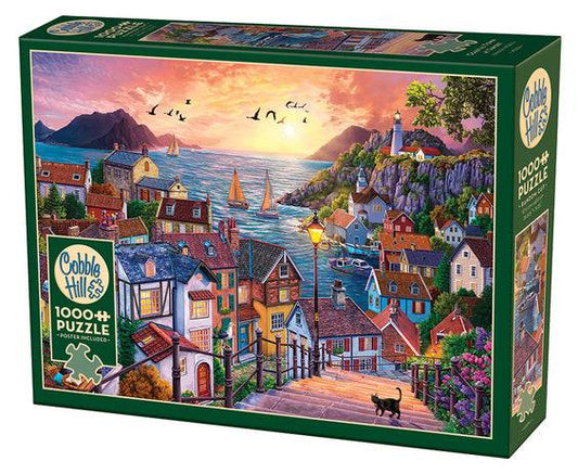Coastal Town at Sunset - 1000 Pieces