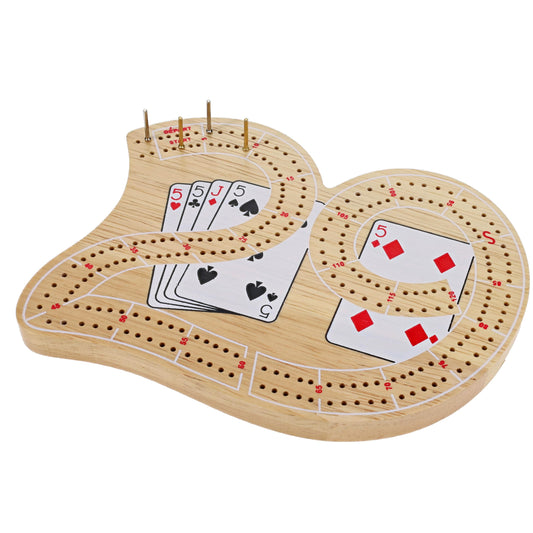 Small 'Star Quality' Wooden Cribbage Board