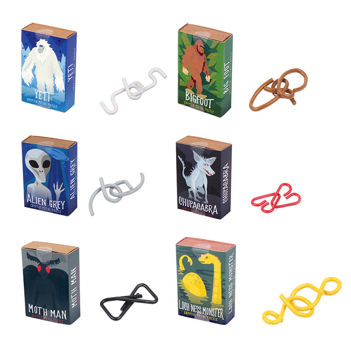 Cryptid Metal Puzzles