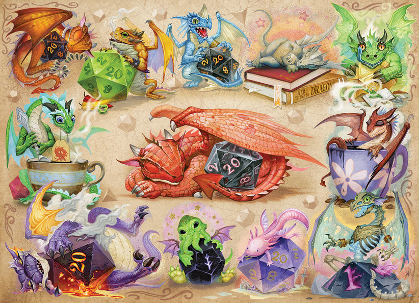 D20 Dragons - 500 Pieces