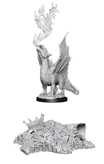 D&D - Gold Dragon Wyrmling & Small Treasure Pile