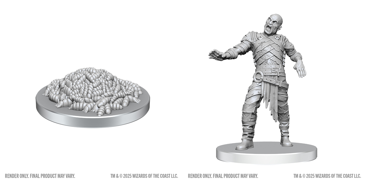 D&D - Swarm of Rot Grubs & Grub Victim